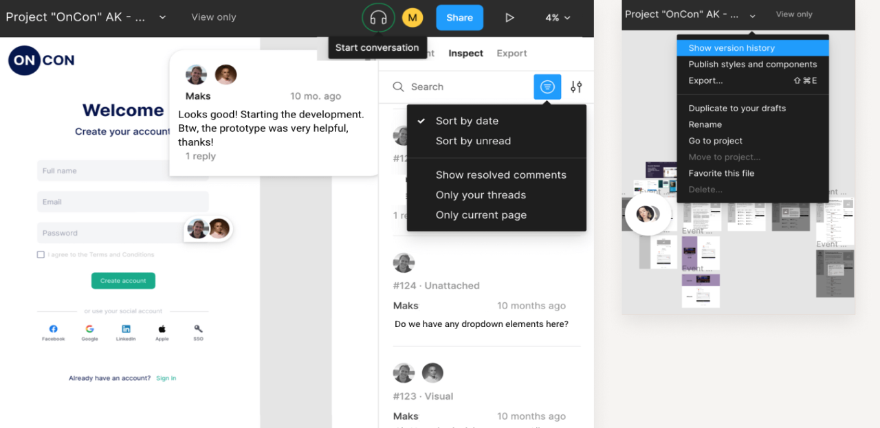 Figma上でのデザイナーと営業のコラボレーション(複数カーソル)